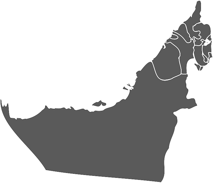 Map of Dubai, UAE